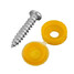 Fitting Number Plate Yellow Car 16pcs Fixing Self Screws Cover Caps - 5