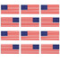 Reverse Car Sticker Side Auto Window Front USA Flag PVC 12pcs Decal - 6
