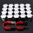 Car Plastic 17MM Bolts Nuts Covers Alloy Wheel Set of Caps - 4