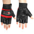 Black Red Sports Finger Leather Gloves Blue Men's Motorcycle Cycling Half Protective Biker - 5