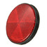 Red Universal ATV Motorcycles Round 2Pcs Dirt Bikes Reflectors 2inch - 5