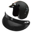 Shield Helmets Motorcycle Open Face Visor Buttons Universal Black Snap Lens - 2