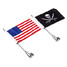 Bike Honda American Skull Mount Luggage Rack Flag Pole USA Motorcycle Rear - 2