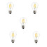 Ac85-265v E27 5pcs Color Edison Filament Light Led  600lm 6w Cool White Filament Lamp Degree Warm - 1