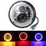 7Inch Round Signal Lamp Headlight For Harley Jeep Beam LED DRL Hi Lo Halo - 1