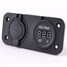 Socket Dual USB Charger Adapter Motorcycle Auto Voltmeter - 6