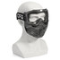 Silver Clear Mask Shield Goggles Motorcycle Helmet Detachable Modular Full Face Protect - 4