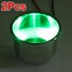 Green 8LEDs Camper Truck Stainless Steel Cup Drink Holder 2Pcs Marine Boat Car - 1