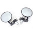 Style Harley Round Side Mirrors For Honda Universal Black Aluminum 8 Inch - 3