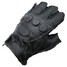 Finger Leather Gloves Black Half Boxing Biker Protective Men's Motorcycle Cycling Sports - 7