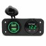 Waterproof 12V Car Charger Dual USB Port LED Digital Display Voltmeter 24V - 2