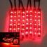 Glowing Multi Color 5050SMD Motorcycle Sportbike RGB LED 8Pcs Remote Strip Lights - 5