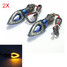 Blue Universal Motorcycle LEDs Turn 4 X Light Indicator Lamp - 1