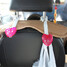 Car Headrest Bag Hook Organizer Holder Drink Holder Pink A pair - 2