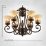 Living Room Chandeliers Country Glass Pendant Lights Lights Bedroom Vintage - 5