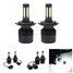 High Low Beam Pair H4 H13 Light Bulb with Fog LED COB 4000LM Headlight 36W - 1