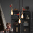 Industrial Chandelier Fixture Creative Retro Pipes Restaurant Bar - 5