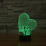 Beautiful Touch Control Love Shape Gift Led Night Lamp 100 3d - 5