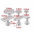 6pcs Repair Car Body Dent Removal Tool Aluminum Glue Hail Puller Tabs - 3