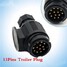 Trailer Plug Trailer Black Plastic Connector 12V Socket Tirol Tow Bar Towing - 1
