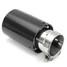 Tip Universal Tailpipe Interface 64mm Exhaust Muffler Silencer Carbon Fiber - 5