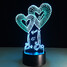 100 Love 3d Led Lights Heart Gifts - 7