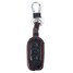 Car Key Dedicated Metal Volkswagen Brown Leather Black - 2