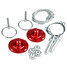 Bonnet Hood CNC Latch Billet Aluminum Lock Racing Pin Kit - 4