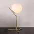 Modern Style Glass Room Single Head Table Lamp Can Bedroom Dest Metal - 4