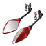 Motorcycle Rear View Mirrors 12V LED Indicator Light Turn Signal 10mm Pair Wind Side 8mm - 11