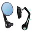 Universal Motorcycle HandleBar Black Rear View Mirror CNC - 2