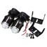 Pair Light Bracket Glass H3 55W 12V DRL Daytime Running Fog Projector Lens Car Bulb Amber LED - 4