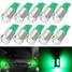 10pcs T10 0.17A 2.3W 20Lm Green 5730 LED Side Marker Indicator Light - 1