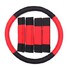 Red Black Full Protector Pad Belt Steel Ring Wheel Cover Universal Car Seat Covers - 7