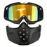 Goggles Modular Face Mask Shield Detachable Motorcycle Helmet Yellow Lens - 2