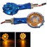 3D Harley Custom LED Lamps Amber Turn Signal Indicator Lights Pair Motorcycle Skull Skeleton - 1
