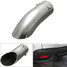 Exhaust Tail Curved Car 60mm Chrome Pipe Down Steel Blow Bumper Trim Tip - 1
