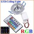 Led Ceiling Lights Remote 2 Pcs Ac 85-265 V Controlled Panel Light Recessed - 4
