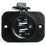 Cigarette Lighter Socket Splitter 12V Dual USB Outlet Charger Power Adapter - 1