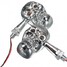 Motorcycle Skull 12V Turn Signal Indicator Amber Light Silver 4 LED - 5