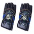 Motorcycle Sport Rivet Gloves Blue Skull PU Fitness - 1