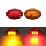 Lights Clear Lens Red Pickup Kit LED Side Marker Yellow Ford Series F-350 - 1