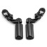 Black Type Rear Adjustable Short Harley 1.25inch 3.2cm Foot Pegs Pedals - 5