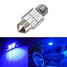 Blue 6-SMD 5630 Festoon Interior Light Bulb 31MM High Power - 1