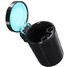 Portable Car Travel Ash Holder Cup Cigarette Black Auto Ashtray LED Blue Light - 7