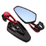 Rear View Side Mirrors Red Aluminum Handle Bar End 8inch 22mm Universal Motorcycle - 5