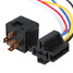 Black 12V with Wiring Harness and Socket Car Auto Relay AMP - 4