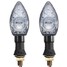 Round 12V LEDs Indicators Light BLACK MOTORCYCLE Lens Turn - 2