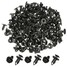 8mm Car Rivets Plastic 100Pcs Hole Fender Push Fastener Fastener Black Bumper Clip - 1