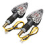 Carbon Bulb 12V Motor Bike Motorcycle Turn Signal Lamp Indicators Light E-Marked Arrow Mini - 4